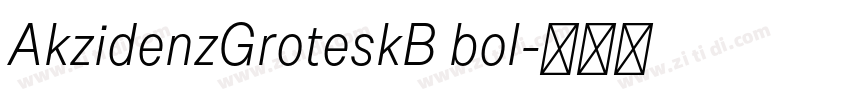 AkzidenzGroteskB bol字体转换